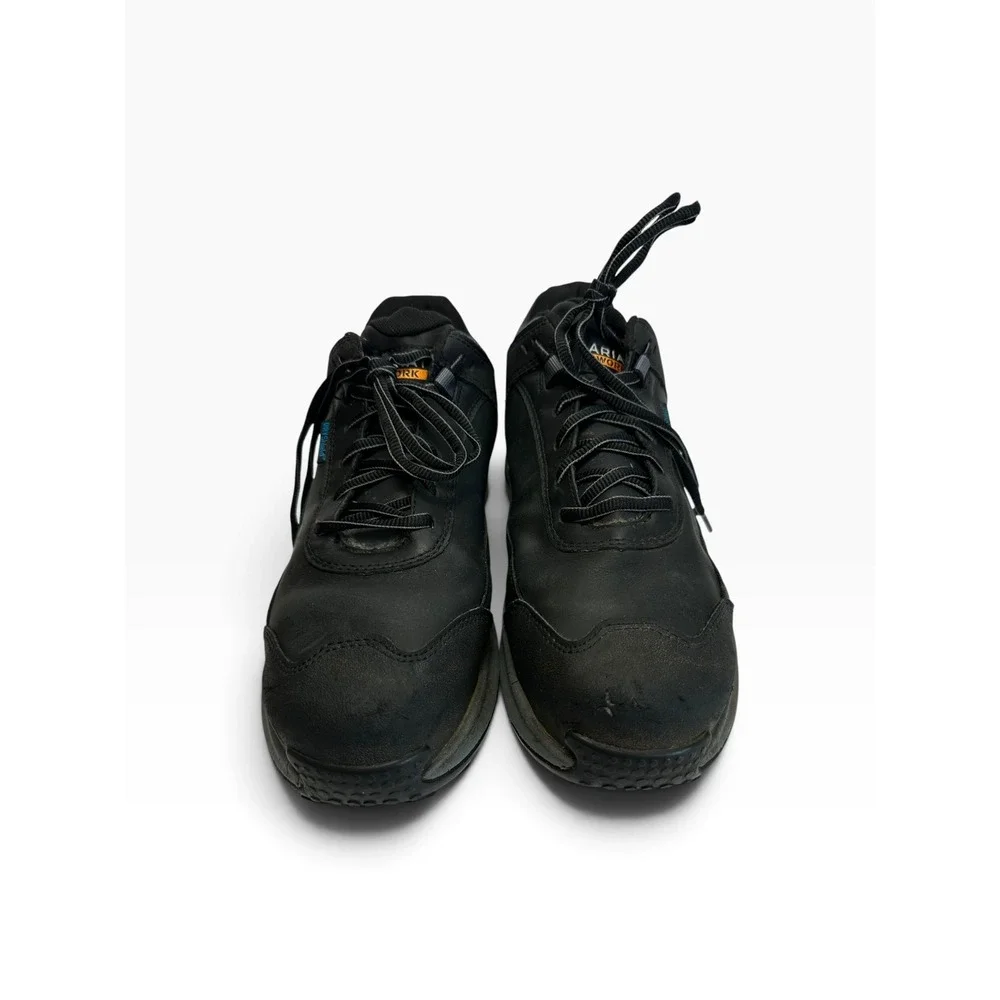 Mens Ariat Outpace Shift Waterproof Composite Toe Black Leather Work Shoe 10 EE
